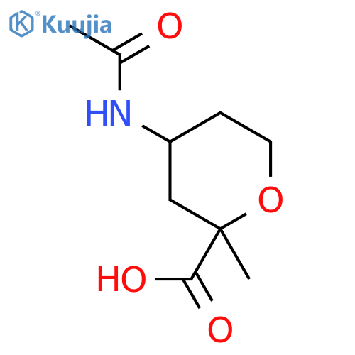 4-Acetamido-2-methyloxane-2-carboxylic acid structure