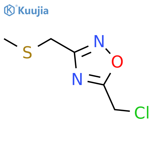 5-(Chloromethyl)-3-(methylthio)methyl-1,2,4-oxadiazole structure