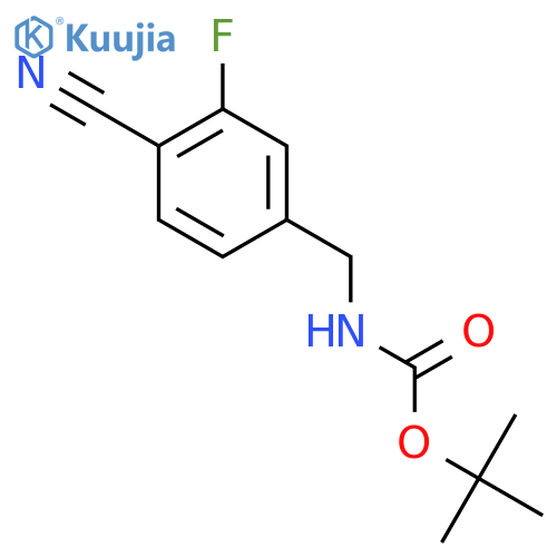 TERT-BUTYL-4-CYANO-3-FLUOROBENZYLCARBAMATE structure