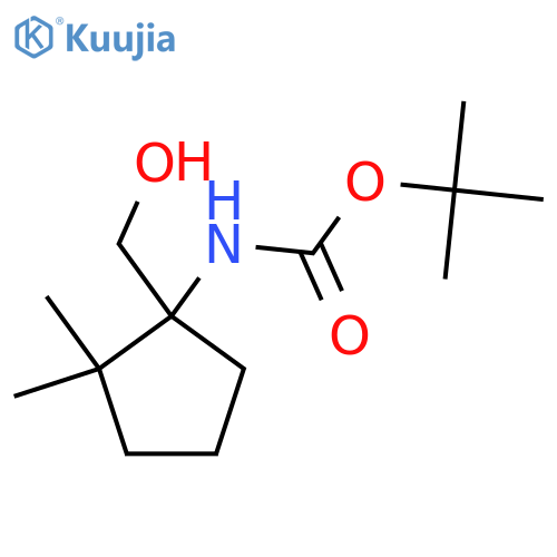 tert-butyl N-1-(hydroxymethyl)-2,2-dimethylcyclopentylcarbamate structure