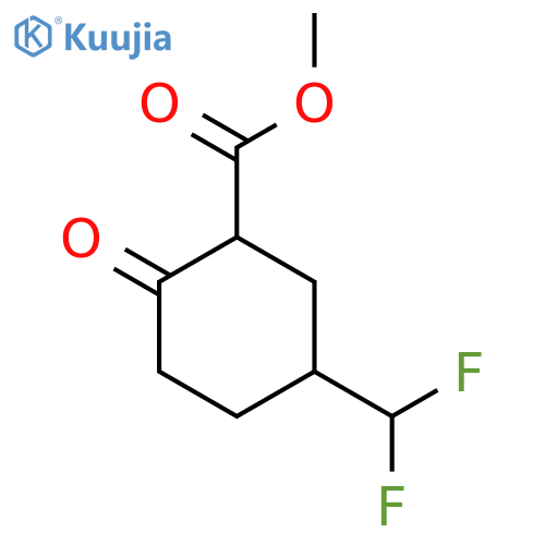 Methyl 5-(difluoromethyl)-2-oxocyclohexane-1-carboxylate structure