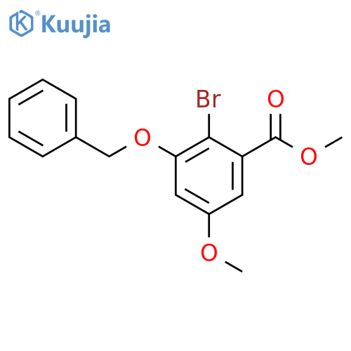 Methyl 2-bromo-5-methoxy-3-(phenylmethoxy)benzoate structure