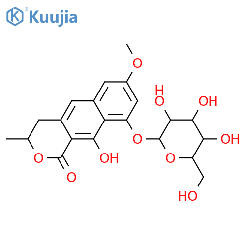 Semivioxanthin; (R)-form, 9-O-β-D-Glucopyranoside structure