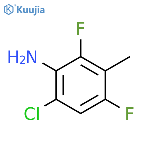 6-Chloro-2,4-difluoro-3-methylaniline structure