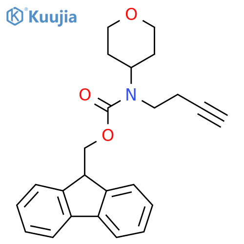 (9H-fluoren-9-yl)methyl N-(but-3-yn-1-yl)-N-(oxan-4-yl)carbamate structure