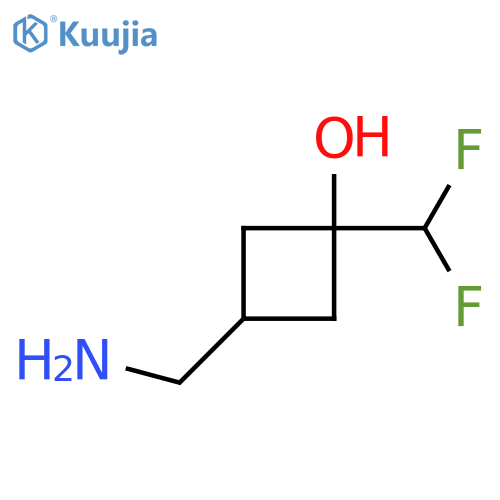 3-(Aminomethyl)-1-(difluoromethyl)cyclobutan-1-ol structure