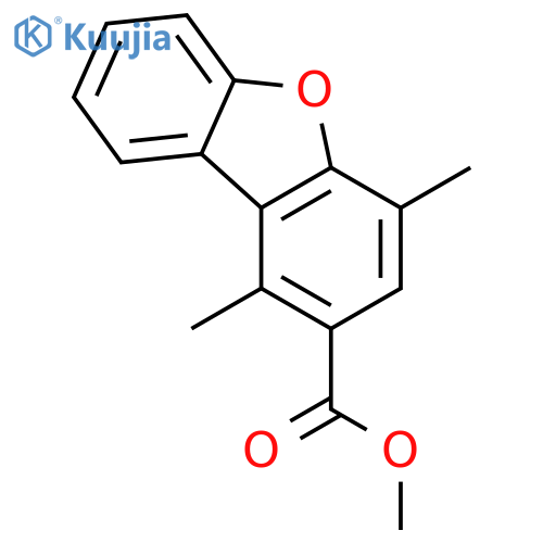 2-Dibenzofurancarboxylicacid, 1,4-dimethyl-, methyl ester structure
