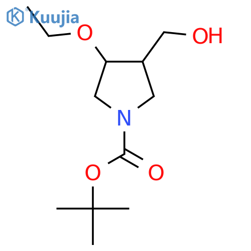 Tert-butyl 3-ethoxy-4-(hydroxymethyl)pyrrolidine-1-carboxylate structure
