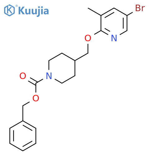 4-(5-Bromo-3-methylpyridin-2-yloxymethyl)-piperidine-1-carboxylic acid benzyl ester structure