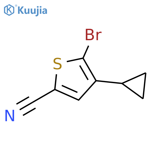5-Bromo-4-(cyclopropyl)thiophene-2-carbonitrile structure