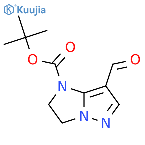 tert-butyl 7-formyl-1H,2H,3H-pyrazolo[1,5-a]imidazole-1-carboxylate structure