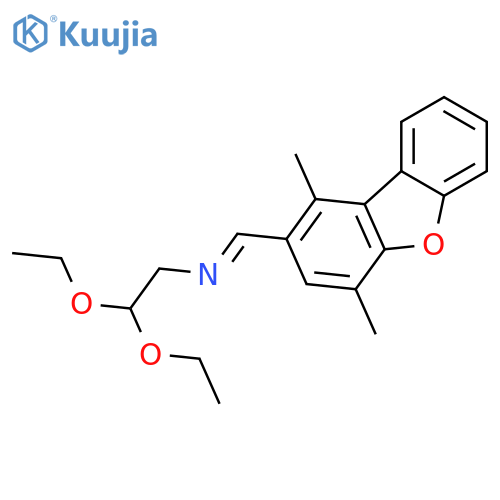 Ethanamine,N-[(1,4-dimethyl-2-dibenzofuranyl)methylene]-2,2-diethoxy- structure