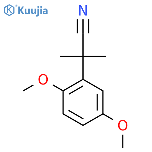 2-(2,5-dimethoxyphenyl)-2-methylpropanenitrile structure