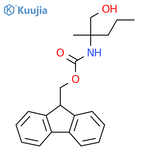 (9H-fluoren-9-yl)methyl N-(1-hydroxy-2-methylpentan-2-yl)carbamate structure