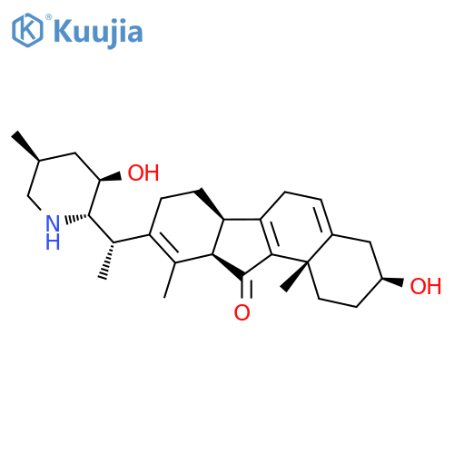 8,9,13,17-Tetradehydro-12α,13-dihydro-3β,23β-dihydroxyveratraman-11-one structure