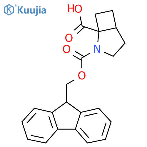 2-{[(9H-fluoren-9-yl)methoxy]carbonyl}-2-azabicyclo[3.2.0]heptane-1-carboxylic acid structure