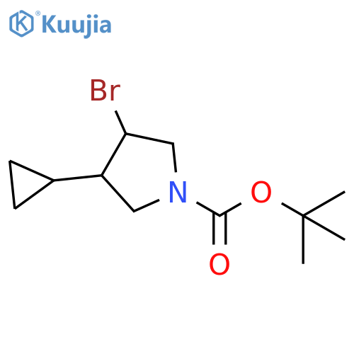 tert-butyl 3-bromo-4-cyclopropylpyrrolidine-1-carboxylate structure