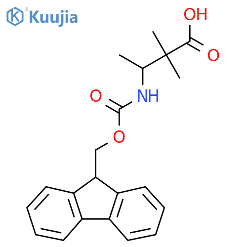 3-({[(9H-fluoren-9-yl)methoxy]carbonyl}amino)-2,2-dimethylbutanoic acid structure