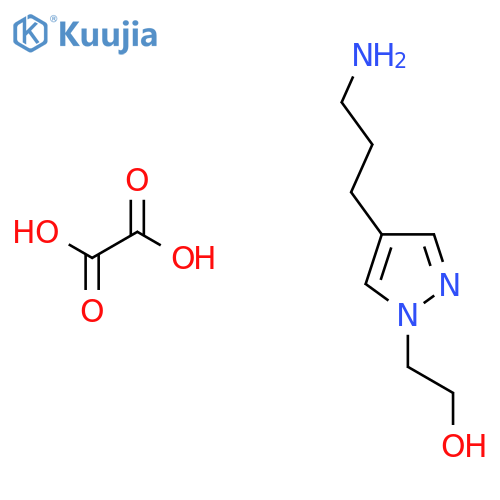 2-[4-(3-Aminopropyl)-1H-pyrazol-1-yl]ethan-1-ol; oxalic acid structure