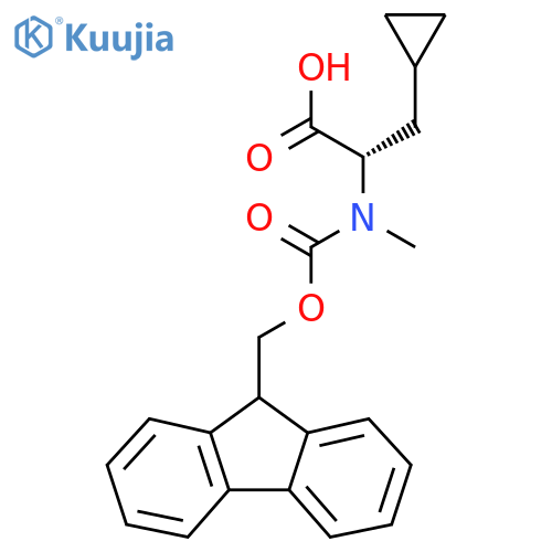 (2S)-3-cyclopropyl-2-[9H-fluoren-9-ylmethoxycarbonyl(methyl)amino]propanoic acid structure