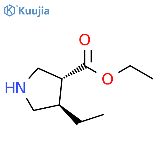 ethyl trans-4-ethylpyrrolidine-3-carboxylate structure