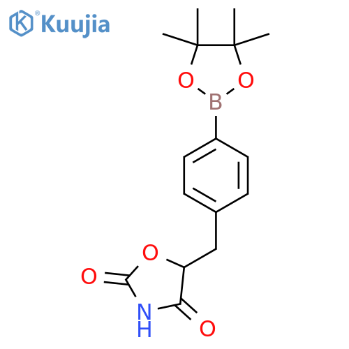 5-(4-(4,4,5,5-Tetramethyl-1,3,2-dioxaborolan-2-yl)benzyl)oxazolidine-2,4-dione structure