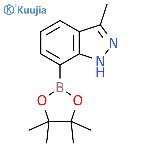 3-methyl-7-(tetramethyl-1,3,2-dioxaborolan-2-yl)-1H-indazole structure