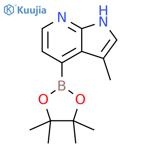 3-methyl-4-(4,4,5,5-tetramethyl-1,3,2-dioxaborolan-2-yl)-1H-pyrrolo[2,3-b]pyridine structure