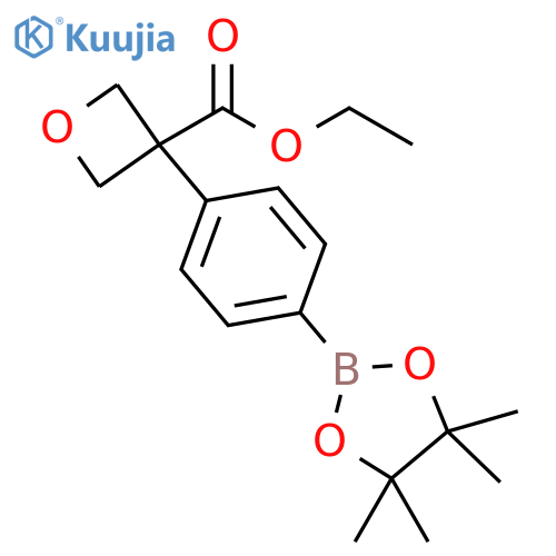3-4-(4,4,5,5-Tetramethyl-1,3,2-dioxaborolan-2-yl)phenyl-3-oxetanecarboxylic Acid Ethyl Ester structure