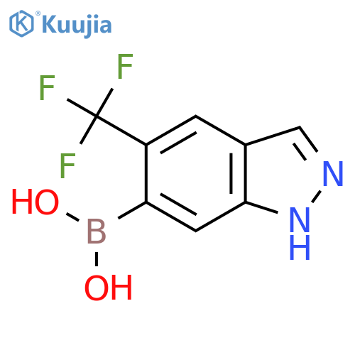 5-(Trifluoromethyl)-1H-indazol-6-yl-6-boronic acid structure