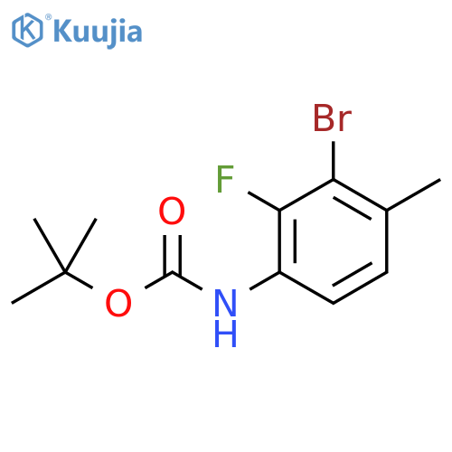 tert-butyl N-(3-bromo-2-fluoro-4-methylphenyl)carbamate structure
