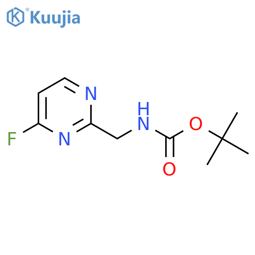 (4-Fluoro-pyrimidin-2-ylmethyl)-carbamic acid tert-butyl ester structure