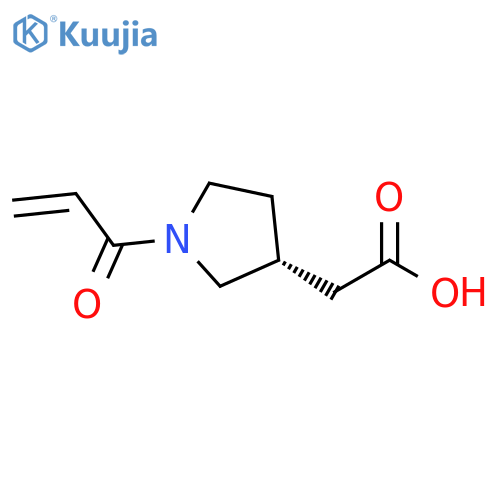 2-(3R)-1-(prop-2-enoyl)pyrrolidin-3-ylacetic acid structure