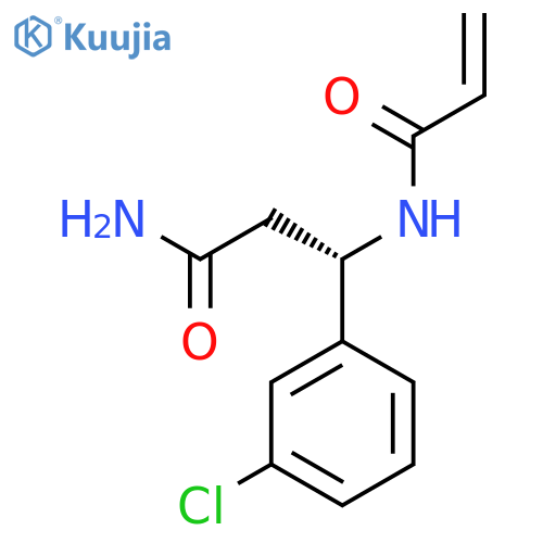 N-(1S)-2-carbamoyl-1-(3-chlorophenyl)ethylprop-2-enamide structure