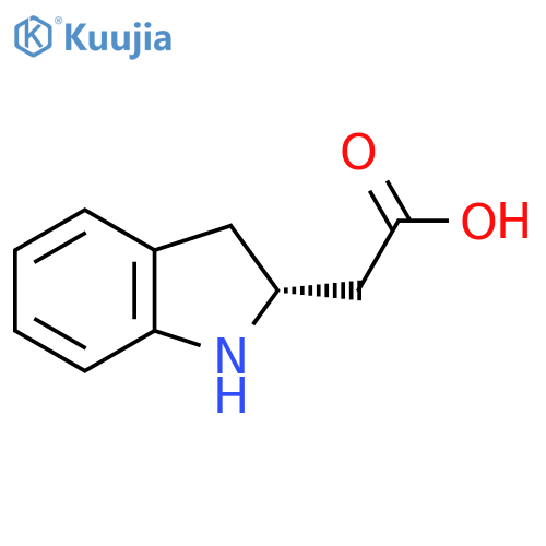 2-[(2R)-2,3-dihydro-1H-indol-2-yl]acetic acid structure