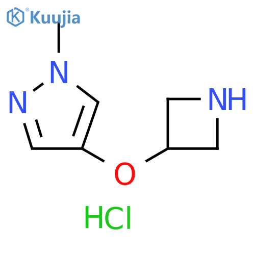 1H-Pyrazole, 4-(3-azetidinyloxy)-1-methyl-, hydrochloride (1:2) structure