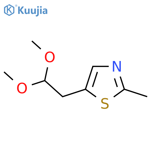 5-(2,2-Dimethoxyethyl)-2-methyl-1,3-thiazole structure