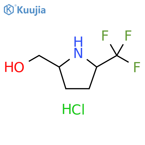 2-Pyrrolidinemethanol, 5-(trifluoromethyl)-, hydrochloride (1:1) structure