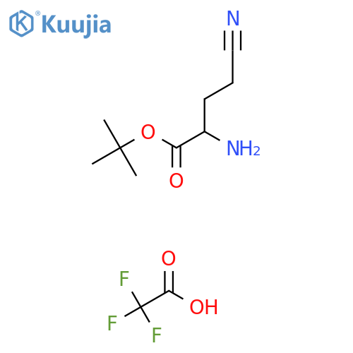 Tert-butyl 2-amino-4-cyanobutanoate; trifluoroacetic acid structure