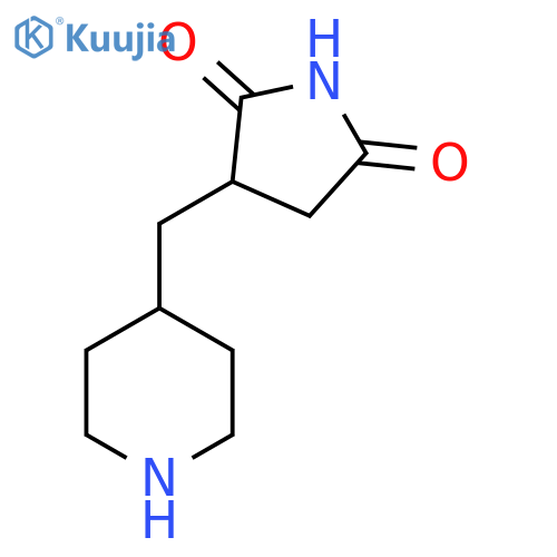 3-[(Piperidin-4-yl)methyl]pyrrolidine-2,5-dione structure