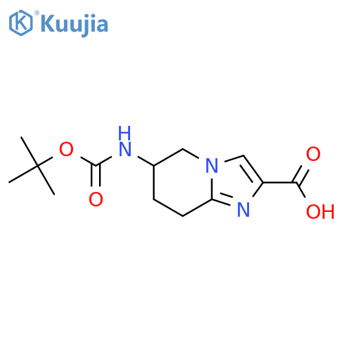 6-[(2-Methylpropan-2-yl)oxycarbonylamino]-5,6,7,8-tetrahydroimidazo[1,2-a]pyridine-2-carboxylic acid structure