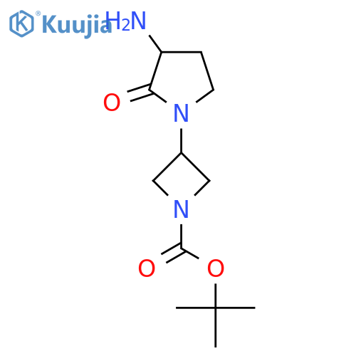 Tert-butyl 3-(3-amino-2-oxopyrrolidin-1-yl)azetidine-1-carboxylate structure