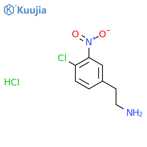 2-(4-Chloro-3-nitrophenyl)ethanamine;hydrochloride structure