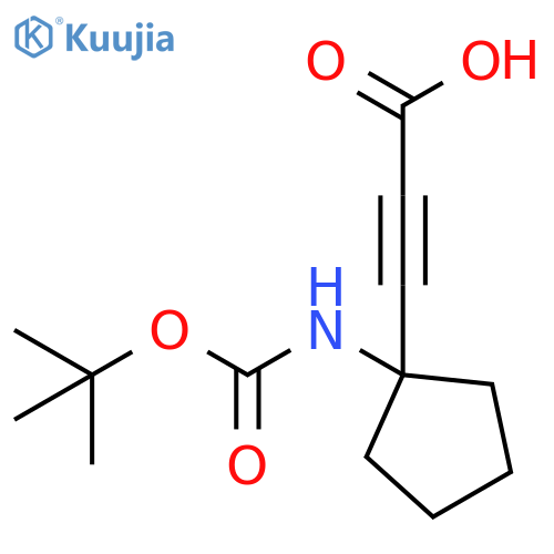 2-Propynoic acid, 3-[1-[[(1,1-dimethylethoxy)carbonyl]amino]cyclopentyl]- structure