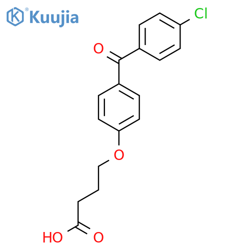 4-[4-(4-Chlorobenzoyl)phenoxy]butanoic acid structure