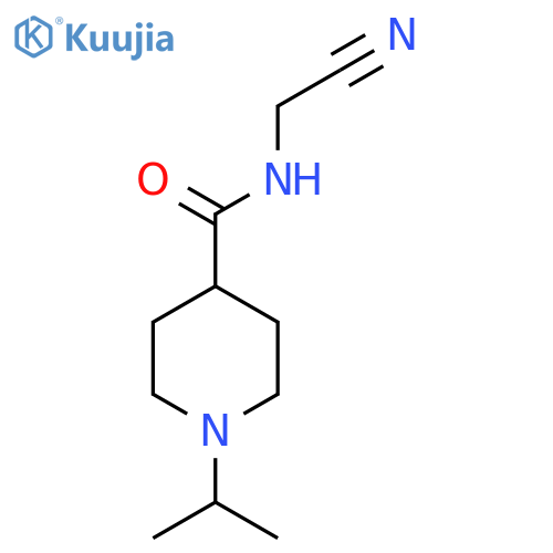 N-(cyanomethyl)-1-(propan-2-yl)piperidine-4-carboxamide structure