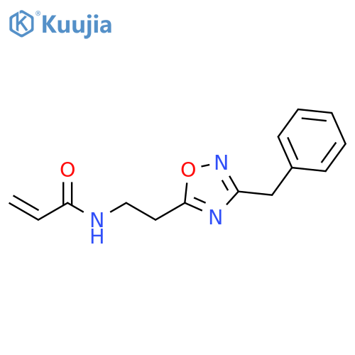N-2-(3-benzyl-1,2,4-oxadiazol-5-yl)ethylprop-2-enamide structure