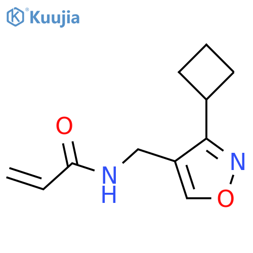 N-(3-cyclobutyl-1,2-oxazol-4-yl)methylprop-2-enamide structure