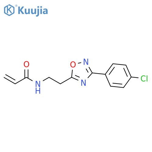N-{2-3-(4-chlorophenyl)-1,2,4-oxadiazol-5-ylethyl}prop-2-enamide structure