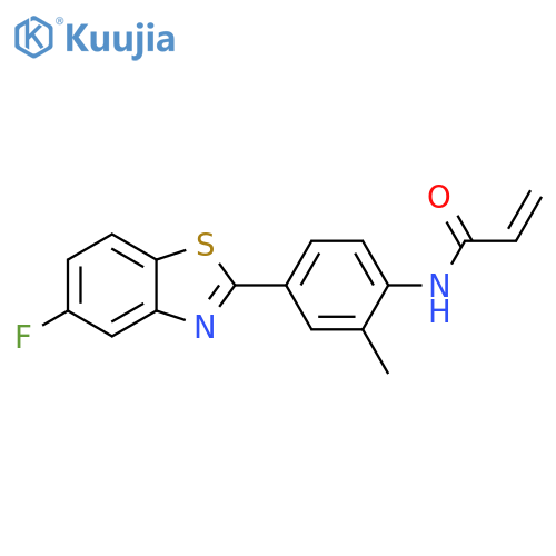 N-[4-(5-Fluoro-2-benzothiazolyl)-2-methylphenyl]-2-propenamide structure